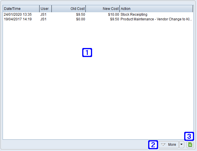 Future Cost Changes Tab Screen Future Cost Changes Tab Screen