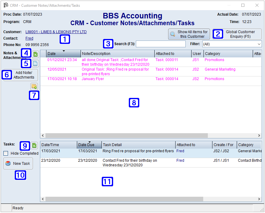 CRM Notes/Attachments/Tasks Screen CRM Notes/Attachments/Tasks Screen