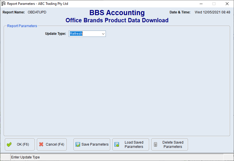 Office Brands Product Data Download Screen Office Brands Product Data Download Screen