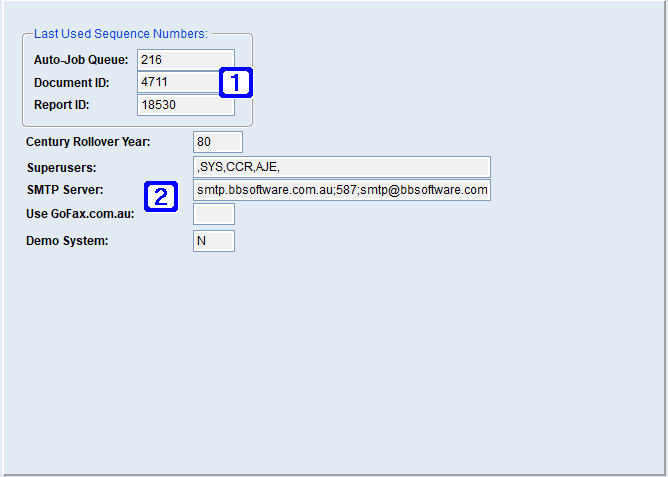 System Parameter Maintenance - System Options (F5) Screen System Parameter Maintenance - System Options (F5) Screen