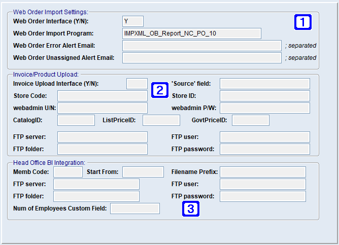 System Parameter Maintenance - Office Brands Integration Screen System Parameter Maintenance - Office Brands Integration Screen