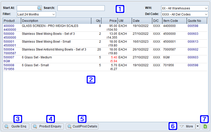 Last Price Quoted Tab Screen Last Price Quoted Tab Screen